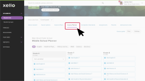Click to enlarge Student's profile in Xello. The cursor is clicking the Course Planner tab